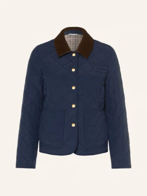 Obrázek produktu Tommy Hilfiger Prošívaná Bunda S Manšestrem tmavě modrá / tmavě hnědá