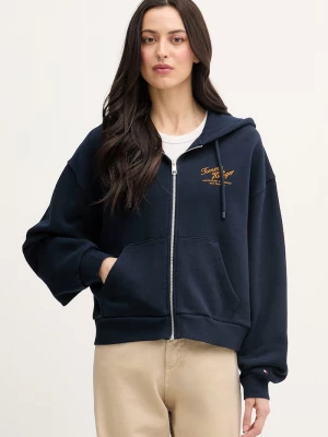 Obrázek produktu Tommy Hilfiger rozepínací mikina dámská bavlněná námořnická modř
