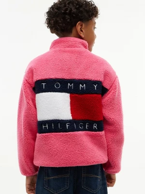 Obrázek produktu Tommy Hilfiger rozepínací mikina dětská fleecová růžová