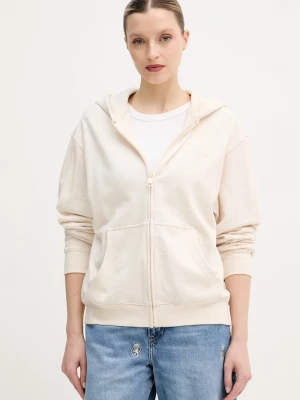 Obrázek produktu Tommy Hilfiger rozepínací mikina kapucí dámská bavlnou béžová