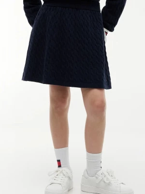 Obrázek produktu Tommy Hilfiger rozšířená sukně bavlněná námořnická modř