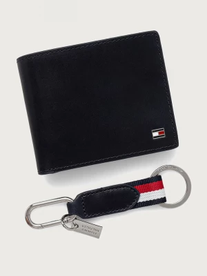 Obrázek produktu Tommy Hilfiger sada peněženky a klíčenky pánská kožená námořnická modř