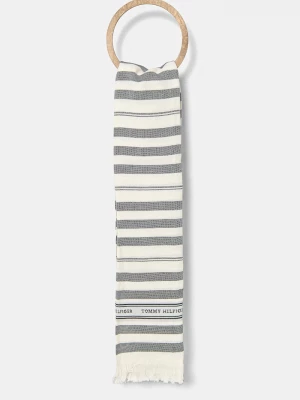Obrázek produktu Tommy Hilfiger Šála ze lněné směsi Tommy Hilfiger námořnická modř