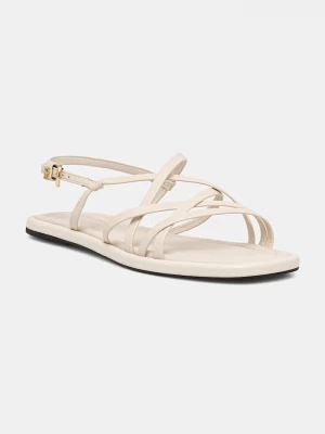 Obrázek produktu Tommy Hilfiger sandály dámské kožené FLAT STRAPPY SANDAL LTH béžová