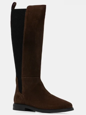 Obrázek produktu Tommy Hilfiger Semišové boty FLAG SUEDE LONG BOOT hnědá