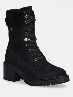 Obrázek produktu Tommy Hilfiger Semišové boty Tommy Hilfiger TH SHEARLING LACE UP BOOT černá