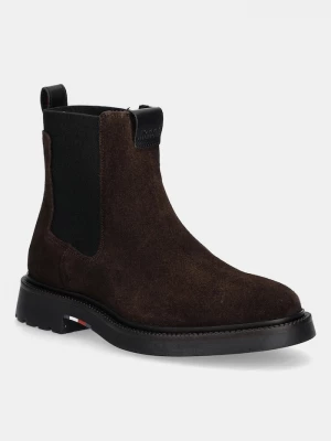 Obrázek produktu Tommy Hilfiger Semišové kotníkové boty Tommy Hilfiger COMFORT LWT SDE CHELSEA hnědá