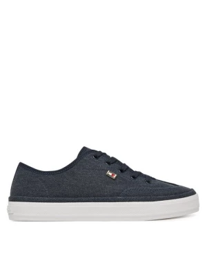 Obrázek produktu Tommy Hilfiger Sneakersy Washed Canvas Vulc Sneaker FW0FW08894 Tmavomodrá