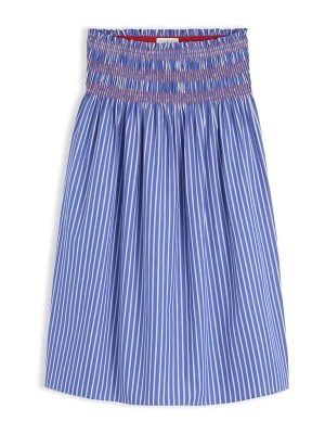 Obrázek produktu TOMMY HILFIGER Sukně 'Smock Stripe Topstitch Midi' modrá / bílá
