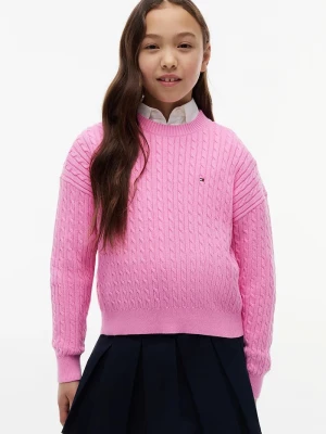 Obrázek produktu Tommy Hilfiger svetr dětský bavlněný růžová
