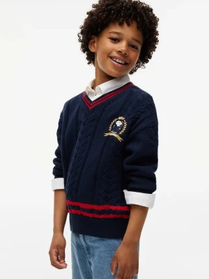 Obrázek produktu Tommy Hilfiger svetr dětský bavlněný x Peanuts námořnická modř