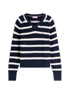 Obrázek produktu TOMMY HILFIGER Svetr noční modrá / bílá