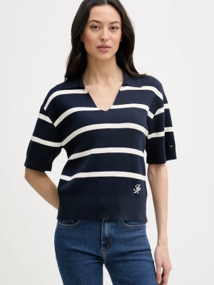 Obrázek produktu Tommy Hilfiger svetrové polo dámské bavlněné námořnická modř