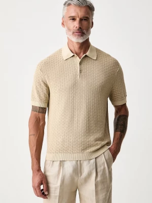 Obrázek produktu Tommy Hilfiger svetrové polo pánské bavlněné béžová