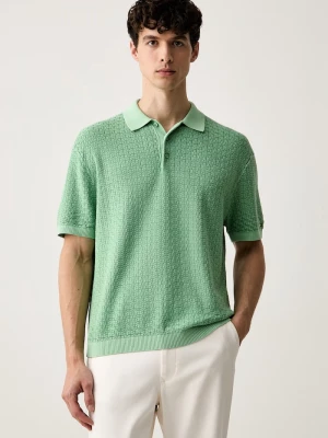 Obrázek produktu Tommy Hilfiger svetrové polo pánské bavlněné zelená