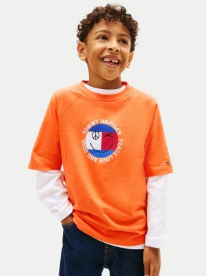 Obrázek produktu Tommy Hilfiger T-Shirt Smiley Flag KB0KB10269 Oranžová Regular Fit