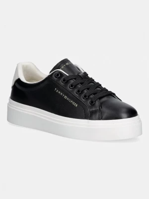Obrázek produktu Tommy Hilfiger TH CHIC CUPSOLE PLATFORM sneakers boty dámské kožené černá