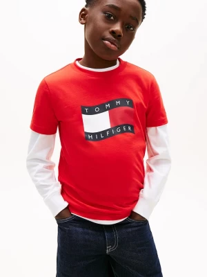Obrázek produktu Tommy Hilfiger tričko dětské bavlněné červená