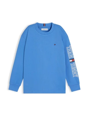 Obrázek produktu TOMMY HILFIGER Tričko 'Logo Long Sleeve' světlemodrá / jasně červená / bílá