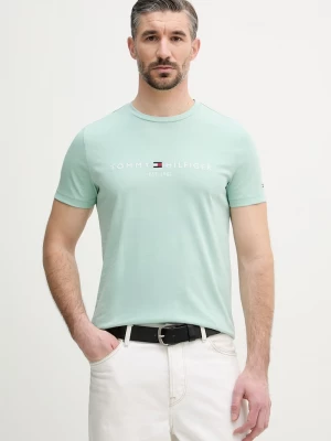 Obrázek produktu Tommy Hilfiger tričko pánské bavlněné tyrkysová