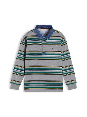 Obrázek produktu TOMMY HILFIGER Tričko tmavě modrá / šedý melír / nefritová / bílá