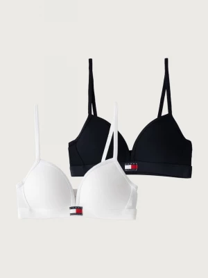 Obrázek produktu Tommy Hilfiger trojúhelníková podprsenka dětská bavlněná s elastanem 2-pack námořnická modř
