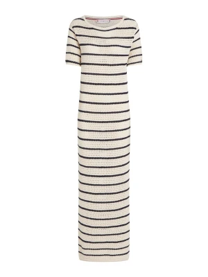 Obrázek produktu TOMMY HILFIGER Úpletové šaty 'POINTELLE' slonová kost / marine modrá
