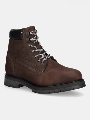 Obrázek produktu Tommy Hilfiger Vysoké kožené boty Tommy Hilfiger FLEX TH OUTDOOR W NBK BOOT hnědá