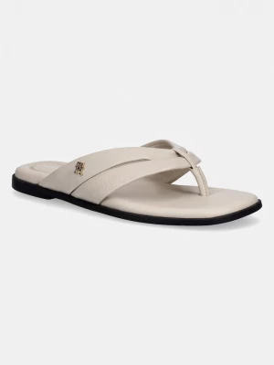 Obrázek produktu Tommy Hilfiger žabky dámské kožené ELEVATED TOE POST LTH SANDAL béžová