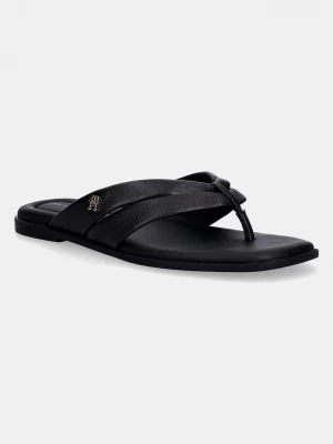 Obrázek produktu Tommy Hilfiger žabky dámské kožené ELEVATED TOE POST LTH SANDAL černá