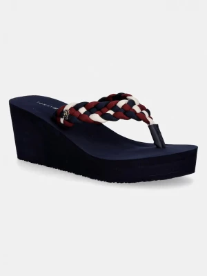 Obrázek produktu Tommy Hilfiger žabky dámské TH WEDGE BRAIDED SUMMER námořnická modř