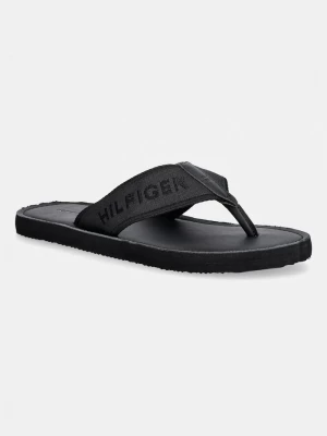 Obrázek produktu Tommy Hilfiger žabky pánské HILFIGER LEATHER BEACH SANDAL černá