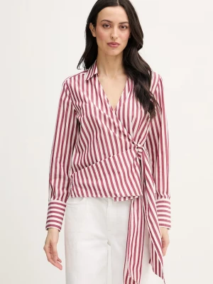 Obrázek produktu Tommy Hilfiger zavinovací halenka dámská bavlněná červená