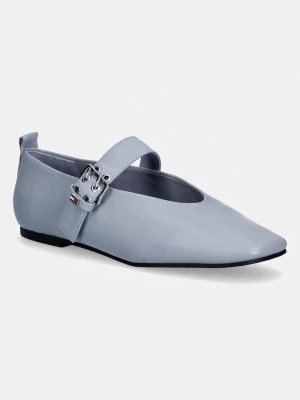 Obrázek produktu Tommy Jeans baleríny kožené TJW BALLERINA BUCKLE modrá
