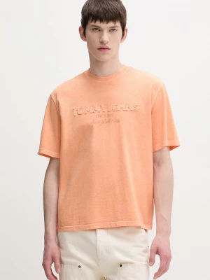 Obrázek produktu Tommy Jeans basic tričko pánské bavlněné oranžová