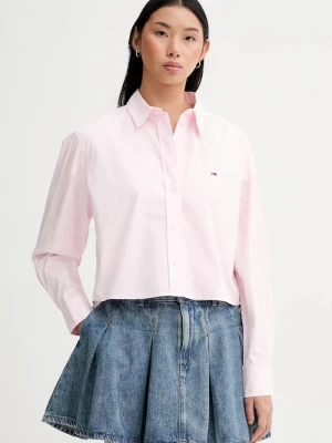 Obrázek produktu Tommy Jeans Bavlněná košile Tommy Jeans růžová