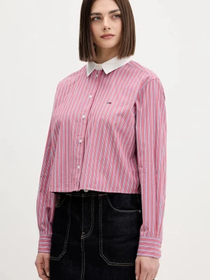 Obrázek produktu Tommy Jeans Bavlněná košile Tommy Jeans růžová