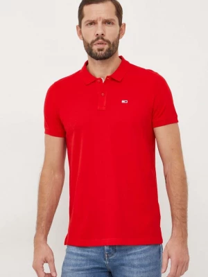 Obrázek produktu Tommy Jeans Bavlněné polo tričko Tommy Jeans červená