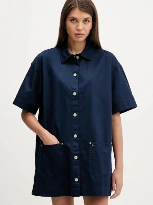 Obrázek produktu Tommy Jeans Bavlněné šaty Tommy Jeans námořnická modř