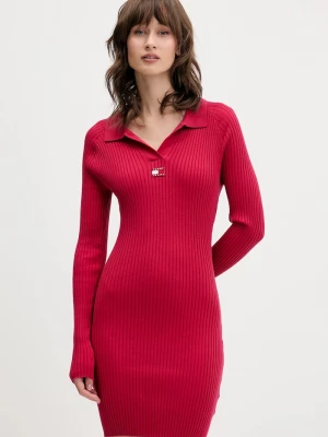 Obrázek produktu Tommy Jeans bodycon šaty bavlnou růžová