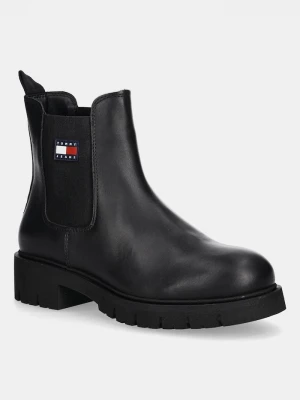 Obrázek produktu Tommy Jeans Boty s gumou TJW CHELSEA LEATHER BOOT černá