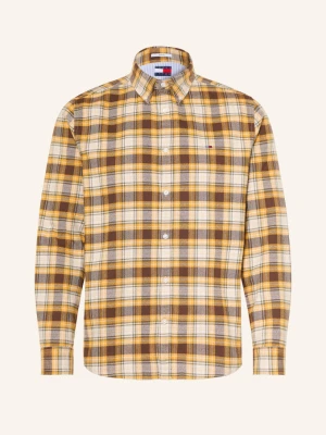 Obrázek produktu Tommy Jeans Flanelová Košile Regular Fit tmavě žlutá / tmavě hnědá / režná
