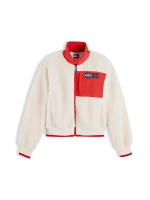 Obrázek produktu Tommy Jeans Fleecová mikina jasně červená / bílá