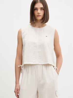 Obrázek produktu Tommy Jeans halenka dámská se lnem béžová