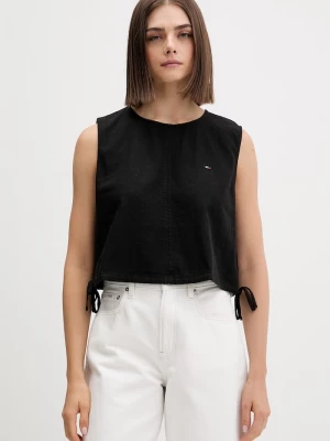 Obrázek produktu Tommy Jeans halenka dámská se lnem černá
