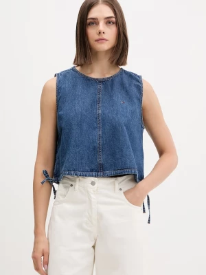 Obrázek produktu Tommy Jeans halenka na ramínka dámská džínová modrá