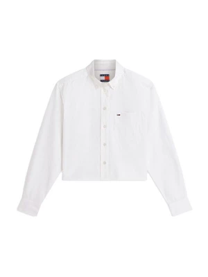 Obrázek produktu Tommy Jeans Halenka 'Relaxed Fit Cropped' námořnická modř / červená třešeň / bílá