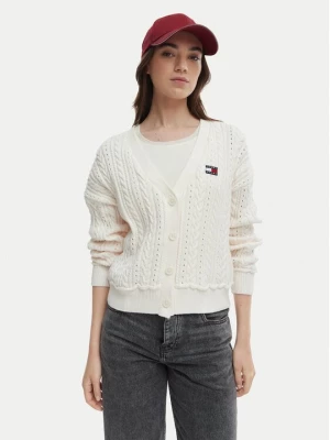 Obrázek produktu Tommy Jeans Kardigan DW0DW23024 Écru Regular Fit Krémová