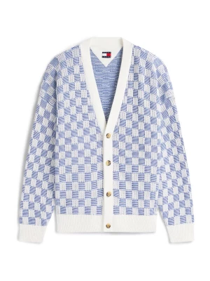 Obrázek produktu Tommy Jeans Kardigan enciánová modrá / bílá