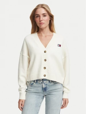 Obrázek produktu Tommy Jeans Kardigan Fluffy Badge DW0DW23830 Bílá Regular Fit